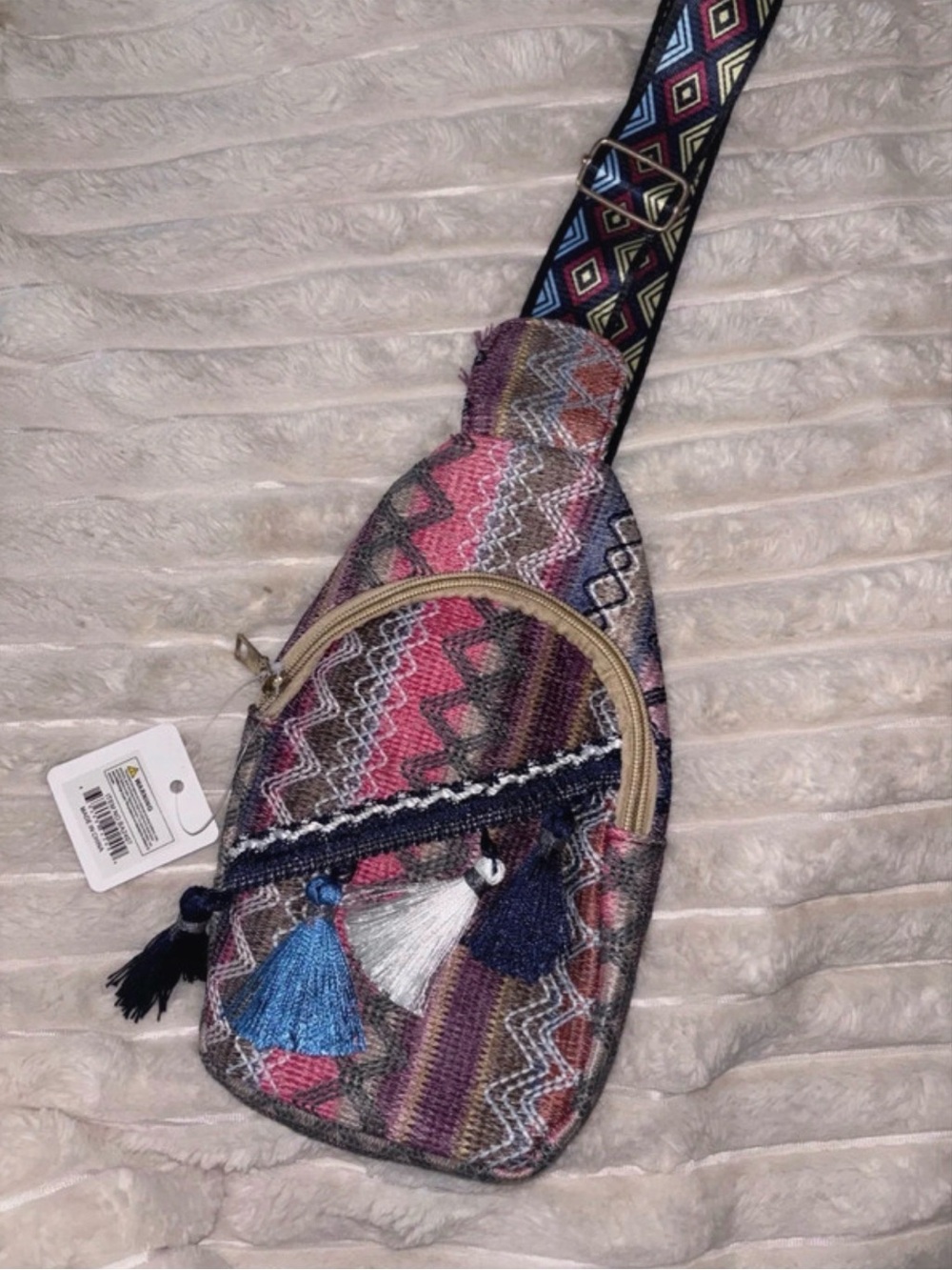 Bohemian Tassel Crossbody Sling Bag in Multicolor